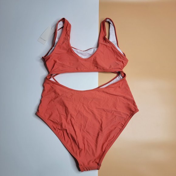 Ekouaer Women's Orange One Piece Swimsuit size XXL NWT - Picture 6 of 11